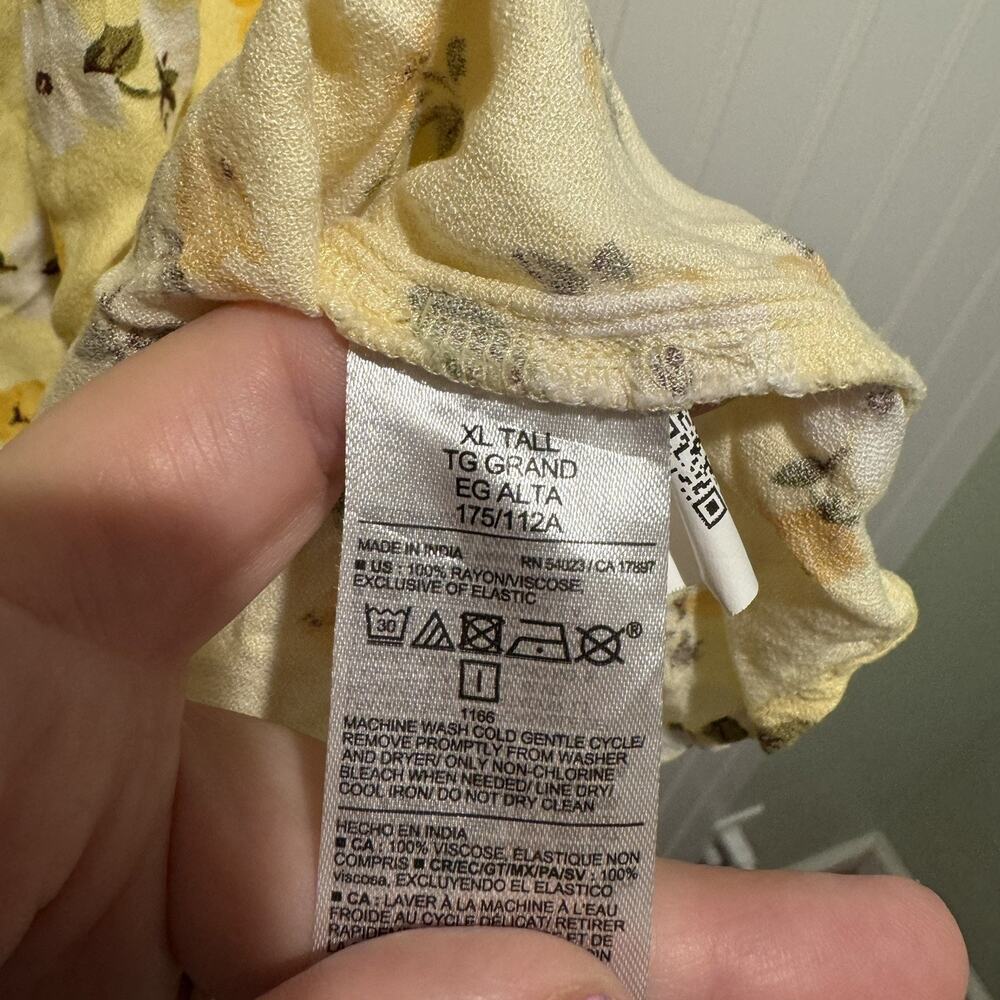 Old Navy Yellow Floral Mini Cami Dress Size XL Tall - Picture 5 of 6